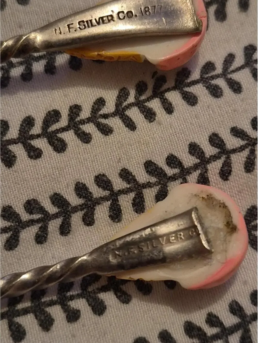 Vintage GTS & Co Silver Spoon Twisted Handle Ice Cream Cone Spoon 3.5